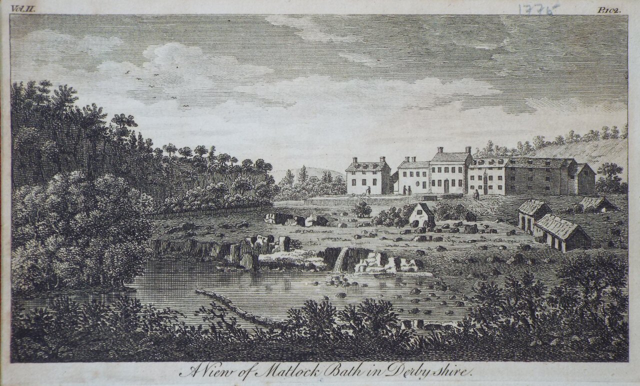 Print - A View of Matlock Bath in Derbyshire.